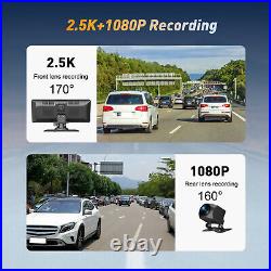 10.26 Dash Cam Wireless CarPlay Android Auto Front and Rear Camera WIFI FM 2.5K