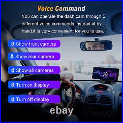 10.26 Dash Cam Wireless CarPlay Android Auto Front and Rear Camera WIFI FM 2.5K