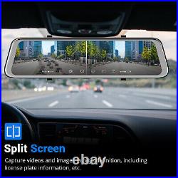 10 4K Dash Cam Mirror Dual Front GPS Rear View Car DVR Camera Loop Recording