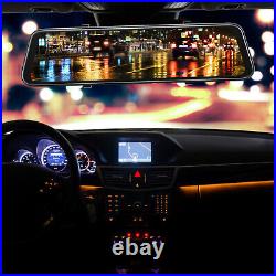 10 4K Dash Cam Mirror Dual Front GPS Rear View Car DVR Camera Loop Recording