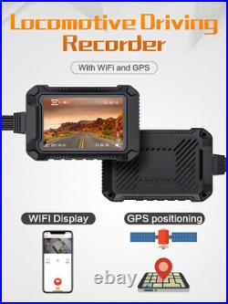 1080P Motorcycle Dash Camera 3in FHD DVR Cam Front Rear Dual Lens GPS Recorder