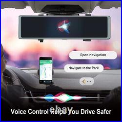 11.26'' IPS R-H Lens GPS Mirror Car Dash Cam Touch Screen Dual Front&Rear Camera