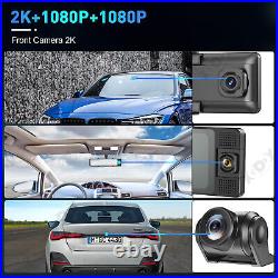 12'' Car Dash Camera Front and Rear View Mirror Reverse Camera DVR HD Dual Lens