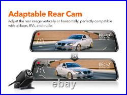 12 HD Dual Lens Car DVR Dash Cam Front and Rear Mirror Camera Video Recorder