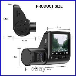 2.5K Dash Cam 3 Channel WiFi GPS Car Camera Front Rear Inside Recorder 32GB Card