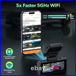 3.16 Dual Dash Cam 5GHz WiFi GPS 4K Front and 4K Rear Car Camera Voice Command