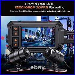 3 Motorcycle Dash Camera A12 Waterproof GPS WIFI Front Rear 1080P 148° Angle