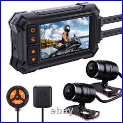 3 Motorcycle Dash Camera WIFI GPS Front And Rear Camera 1080P 148° Parking Mode
