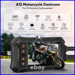 3 Motorcycle Dash Camera WIFI GPS Waterproof Front+Rear 1080P Motion UK STOCK
