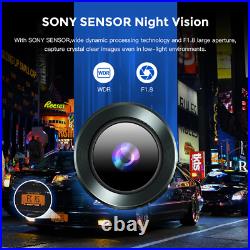 3 Way Car Dash Camera, Front/ Inside/ Rear Cam, 4K+1080P GPS Wifi & Night Vision