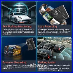 4.0K HD CarPlay Dash Cam Wireless Android Car DVR Recorder Camera Front And Rear