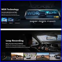 4K 10 Rearview Mirror Car DVR Dual Dash Cam Camera Front Rear Video Recorder