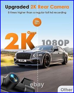 4K+2K Dual Dash Cam WiFi & GPS Front Rear 3.16 IPS Touchscreen Car DVR Camera