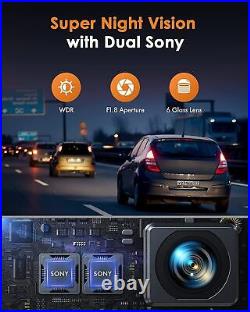 4K+2K Dual Dash Cam WiFi & GPS Front Rear 3.16 IPS Touchscreen Car DVR Camera