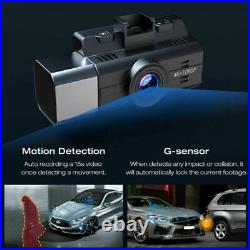 4K 3CH Dash Camera GPS Front And Rear Inside Car Video Recorder Parking Monitor