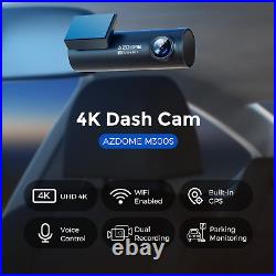 4K Dash Cam Front & Rear Built in WiFi GPS Dual Car Voice Control Camera