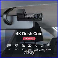 4K Dash Cam Front, WiFi Dash Camera for Cars, Built-in GPS, Car Camera
