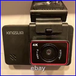 4K Dash Cam Front (only) Kingslim D4 Car Camera Dash Cam with Wi-Fi GPS