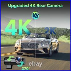 4K Dual Dash Cam 5GHz 3.16WiFi GPS 4K Front and 4K Rear Car Camera Night Vision