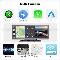 4K Wireless CarPlay Android Auto 10.26 Dash Cam Bluetooth Monitor Camera AUX FM