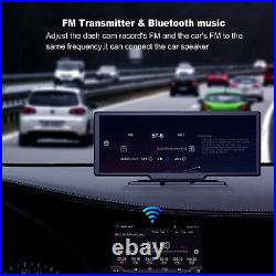 4K Wireless CarPlay Android Auto 10.26 Dash Cam Bluetooth Monitor Camera AUX FM