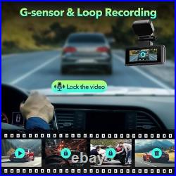 5GHz WiFi GPS Dual 4k Dash Cam 4K Front and 4K Rear 3.16Touch Screen Car Camera
