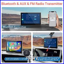 7'' 4K Front And Rear Touch Dash Cam Wireless Android CarPlay Auto AUX Bluetooth