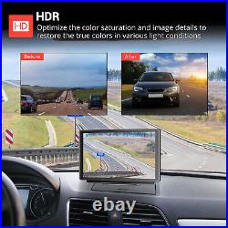 7'' Dash Cam Carplay Touch Screen Car DVR Recorder 2.5K Front +1080P Rear Camera