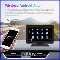 7 Portable Car Radio Wireless Apple CarPlay Android Auto BT Dash Cam DVR Camera