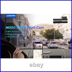AZDOME 1296P Dash Cam Front with Built in WiFi GPS Dual Car Voice Control Camera