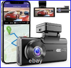 AZDOME 5K Dash Cam, Front and Rear 4K+1080P Car Camera with 4 Touch Screen