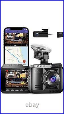 AZDOME Dash Cam Front 4K Rear 1080P, Built-in 5G WiFi GPS, Dual Lens Car Camera