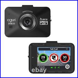 Aguri DX4000 Drive Assist Dash Cam GPS Speed Camera Trap Detector 3.5 LCD 16GB