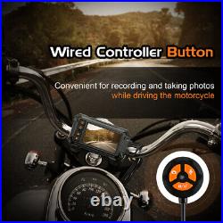 BlueSkySea Motorcycle Dash Camera GPS Front Rear 1080P 148° Angle Parking Mode