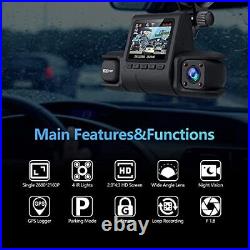 CedarTrap Dual Dash Cam 4K Single Front or 2K Front and 1080P Cabin, for Cars