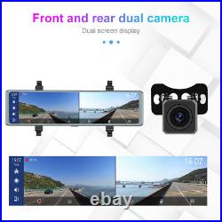 Dash Cam 1080P Front Rear 11.26 Mirror GPS Navi Apple Carplay Car DVR Camera