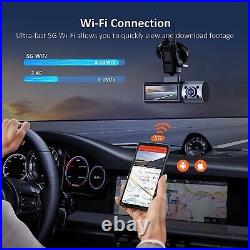 Dash Cam 3 Channel Rotatable Interior/Front Camera Sony Sensors GPS, Wi-Fi 2K Re