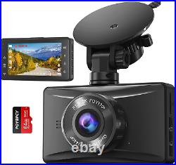 Dash Cam Front, 2K 3 Car Camera Dash Cam QHD 1440p/30fps Recording Car DVR Cam