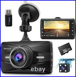 Dash Cam Front and Rear 1080P Full HD with 32GB SD Card Car Dual Dash Camera 3