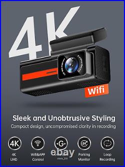 Dash Cam Front and Rear 4k & 1080P Car Camera Dash Cam with WiFi, Dual Dashcam