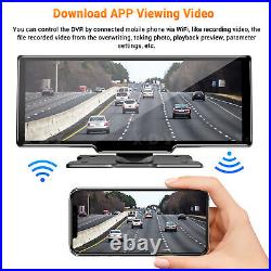 Dash Cam Wireless Carplay Touch screen Front and Rear Camera for Cars & Trucks