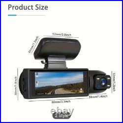Dual Camera, Dash Cam For Cars, Front And Inside, Car Camera With IR Night Visio