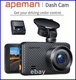 Exclusive APEMAN C860 1080P Dual Dash Cam 2688x1520P Front Rear Camera Parking