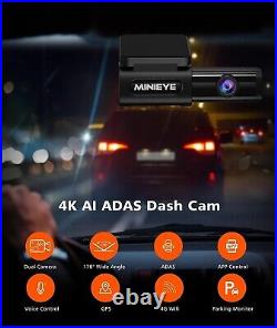 MINIEYE C2L 4K Dash Cam Front and Rear Car Dash Cam with ADAS Security System