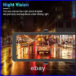 Mirror Dash Camera Dual Lens Car DVR Front Rear Video Night Cam Recorder 12 4K