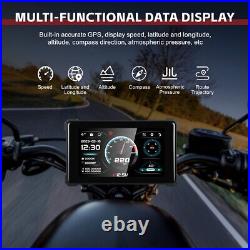 Motorcycle Dash Cam Recorder 5.0 inch HD Screen Front Rear Camera GPS Waterproof