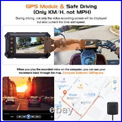 Motorcycle Dash Camera A12 WIFI GPS Front Rear 1080P 148° Angle Parking Mode