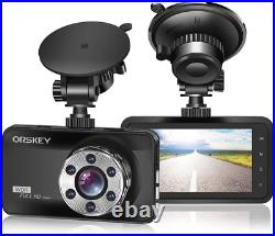 ORSKEY S800 Dash Cam 1080P Full HD Front and Rear Dual Camera 170 Wide Angle HD