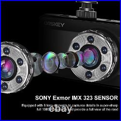 ORSKEY S800 Dash Cam 1080P Full HD Front and Rear Dual Camera 170 Wide Angle HD