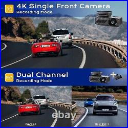 Pelsee 4K Dash Cam Front and Rear, 4K Single Front Dash Camera, 2K Dual Camera